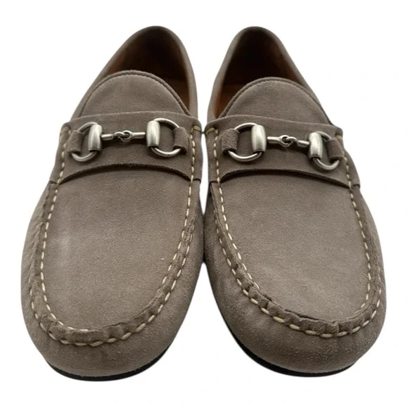 Allen Edmonds Sebastian BIT Driving Loafers Mens 9.5 D Grey Suede‎ Slip On Shoes